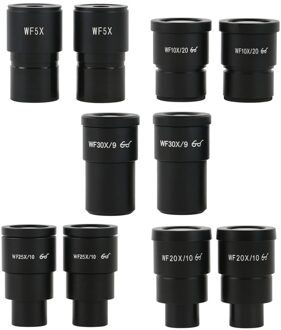 Een Paar WF10X WF15X WF20X WF25X WF30X 20 Mm 15 Mm 10 Mm 9 Mm WF10X/20 Hoge Eye -Point Oculair Voor Stereo Microscoop Breed Veld WF20X-10