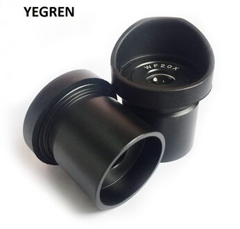 Een Paar WF20X Oculair Optische Lens Voor Stereo Microscoop Montage Diameter 30 Of 30.5 Mm Breed Veld View 10Mm rubber Eye Cups Diameter 30.5 mm