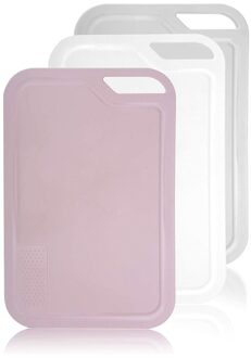 Een Set Van 3 Keuken Snijplanken Set, Plastic Snijplanken-Knoflook Slijpen Punten, die Kan Worden Qashed In De Vaatwasser