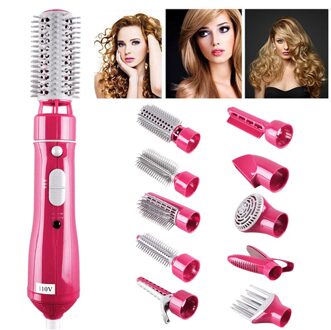 Een Stap Föhn Air Brush 10 In 1 Multifunctionele Rechttrekken Borstel & Curling Krullend Haar Kam Styler tool uk plug