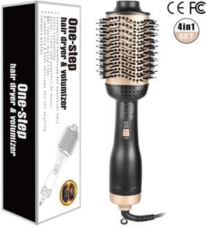 Een Stap Föhn Borstel en Volumizer Blow stijltang en curler salon 2 in 1 roller Elektrische Air Curling ijzer kam nieuw version / VS