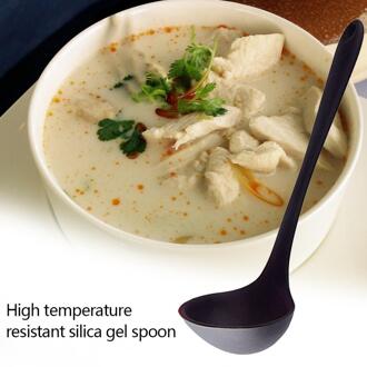 Een Stuk All-Inclusive Siliconen Soep Shell Non-stick Koken Lepel Soep Lepel Pap Lepel Keuken Servies