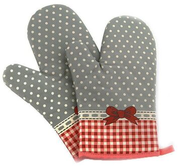 Een Stuk Bbq Handschoenen Hoge Temperatuur Weerstand Ovenwanten 800 Graden Brandwerende Barbecue Warmte Isolatie Magnetron Handschoenen 1stk grijs