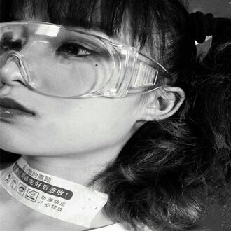 Een Stuk Clear Frame Snoep Kleur Transparant Zonnebril Voor Vrouwen Unieke Ketting Bril Vrouwelijke Oversized Vierkante Shades