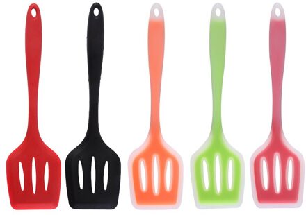 Een Stuk Hoge Temperaturen Siliconen Spatel Lou Chan Spatel Non-stick Pot Alleen Bakken Tool Keukengerei The Semi Permeable oranje