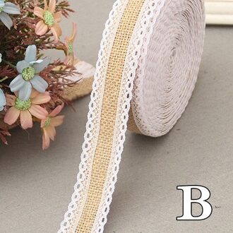 Een Stuk Jute Doek Roll Touw Lint Volume linnen DIY handgemaakte kant linnen Kerst Bruiloft ambachten feestartikelen 7A2882