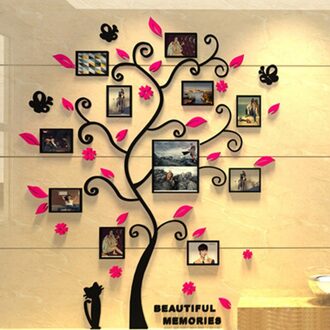 Een Stuk Room Decor Muurstickers Наклейки 3D Diy Fotolijst Boom Pvc Muurtattoo Familie Sticker Muurschilderingen Home room Decor