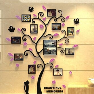 Een Stuk Room Decor Muurstickers Наклейки 3D Diy Fotolijst Boom Pvc Muurtattoo Familie Sticker Muurschilderingen Home room Decor