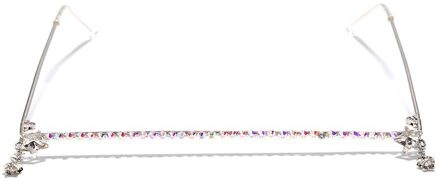 Een Stuk Strass Brilmonturen Diamond Zonnebril Frames Voor Vrouwen Diamond Bril Frames Voor Mannen Brillen Decoratie 1