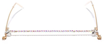 Een Stuk Strass Brilmonturen Diamond Zonnebril Frames Voor Vrouwen Diamond Bril Frames Voor Mannen Brillen Decoratie 2