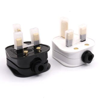 Een Stukken Hi-End Uk Ac Power Kabel Power Plug Connector Uk 3 Pin Schakelaar 250V 13A Ac power Plug wit