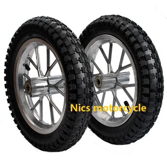 Een Velgen + Banden 12.5X2.75 Achter Terug Voor + Na Wiel + Band Band 47 49cc Mini Pit aap Pocket Dirt Bike voorkant wiel