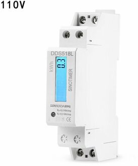 Eenfase Lcd Backlit Wattmeter Stroomverbruik Watt Energie Meter Kwh Ac 5-32A 230V 50Hz 110V 60hz Elektrische Din Rail Mount