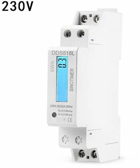Eenfase Lcd Backlit Wattmeter Stroomverbruik Watt Energie Meter Kwh Ac 5-32A 230V 50Hz 110V 60hz Elektrische Din Rail Mount