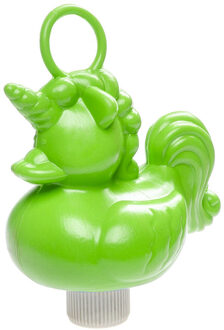 eenhoorn badeendje badspeelgoed - groen - 12 x 6 cm