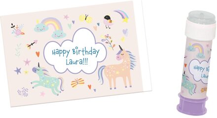 Eenhoorn Bellenblaas Stickers (6st) Multikleur - Print