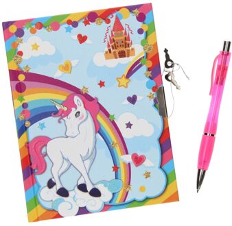 Eenhoorn dagboek met slot & pen