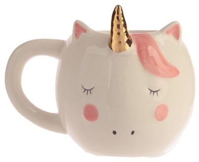 Eenhoorn Mok 300Ml Regenboog Paard Eenhoorn Mokken Cup Schattigheid 3D Eenhoorn Keramische Mok Koffie Goud/Koper Stereo leuke Eenhoorn Cups wit eenhoorn