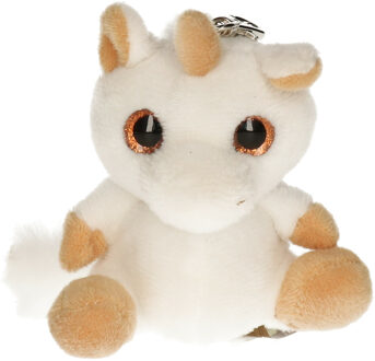 Eenhoorn Sleutelhanger - 9 cm - pluche - mini knuffeldiertje