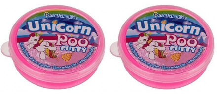 Eenhoorn slijm - 2x - roze - potje 40 gram - speelgoed - magisch slijm