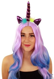 Eenhoorn tiara paars voor dames