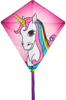 Eenlijnskindervlieger Eddy Unicorn 68 Cm Roze