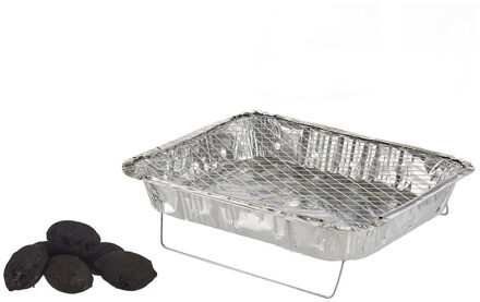 Eenmalig gebruik wegwerp BBQ/Barbeque grill - 31 x 23 x 6 cm