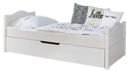 Eenpersoonsbed Leni 100 x 200 cm Kiefer wit met extra bed - 100x200 cm