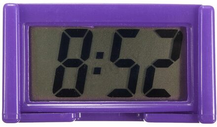 Eenvoudige 1 Pc Mini Lcd-scherm Digitale Klok Auto Dashboard Klokken Desk Tijd Klok Thuis Studie Levert Willekeurige Kleur paars