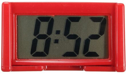Eenvoudige 1 Pc Mini Lcd-scherm Digitale Klok Auto Dashboard Klokken Desk Tijd Klok Thuis Studie Levert Willekeurige Kleur rood