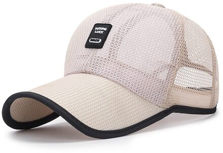 Eenvoudige Aankomst Volwassen Unisex Mesh Baseball Caps Verstelbare Katoen Ademend Comfortabele Zonnescherm Zonnehoed Snapback Caps Gorras Beige