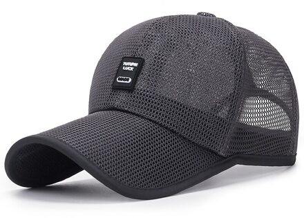 Eenvoudige Aankomst Volwassen Unisex Mesh Baseball Caps Verstelbare Katoen Ademend Comfortabele Zonnescherm Zonnehoed Snapback Caps Gorras Donkergrijs