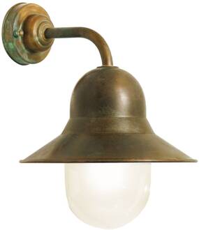 Eenvoudige buitenwandlamp Lampara koper, transparant