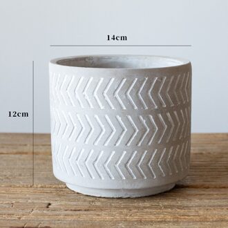 Eenvoudige Cement Pot Creatieve Succulent Bloempot Kwekerij Potten Tafelblad Decoratie Woondecoratie 1-L