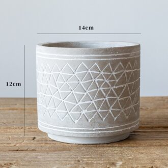 Eenvoudige Cement Pot Creatieve Succulent Bloempot Kwekerij Potten Tafelblad Decoratie Woondecoratie 2-L