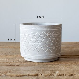 Eenvoudige Cement Pot Creatieve Succulent Bloempot Kwekerij Potten Tafelblad Decoratie Woondecoratie 2-M