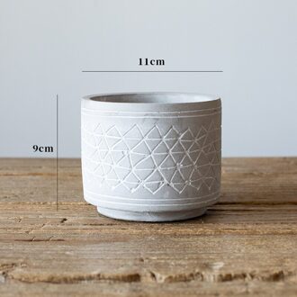 Eenvoudige Cement Pot Creatieve Succulent Bloempot Kwekerij Potten Tafelblad Decoratie Woondecoratie 2-S