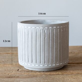 Eenvoudige Cement Pot Creatieve Succulent Bloempot Kwekerij Potten Tafelblad Decoratie Woondecoratie 3-L