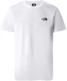 Eenvoudige Dome Wit T-shirt The North Face , White , Heren - Xl,L,S