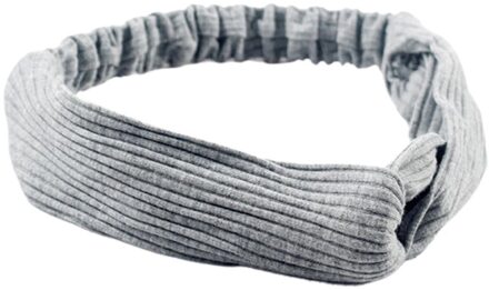 Eenvoudige Effen Kleur Haar Hoofdband Outdoor Sport Hoofdbanden Comfortabele Hoofd Wraps grijs