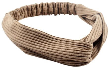 Eenvoudige Effen Kleur Haar Hoofdband Outdoor Sport Hoofdbanden Comfortabele Hoofd Wraps kameel