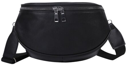 Eenvoudige Effen Kleur Vrouwen Pu Lederen Schoudertas Vrouwelijke Casual Crossbody Borst Tas Mode Vrouwen Handtas