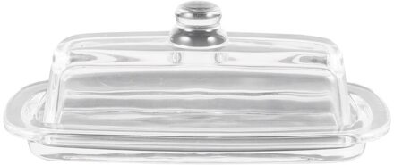 Eenvoudige Glazen Botervloot Hotel Boter Opslag Gerecht Dessert Voedsel Lade Met Deksel