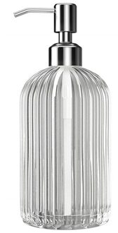 Eenvoudige Grote 18Oz Handleiding Zeepdispenser Helder Glas Shampoo Douche Handdesinfecterend Fles Containers Druk Lege Flessen Badkamer