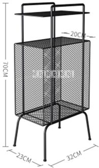 Eenvoudige Ijzeren Boekenplank Vloerstaande Opslag Plank Voor Boeken Moderne Tijdschrift Magazijnstelling Boekenkast Meubels Organisator Plank zwart