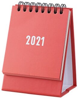 Eenvoudige Kalender Verfrissende Mini Desktop Note Spoel Kalender Book School Kantoor rood