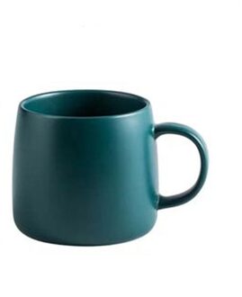 Eenvoudige Keramische Mok Porselein Matte Koffie Mok Creatieve Matte Pure Kleur Coffe Cugs Ontbijt Melk Kopje Koffie Set groen