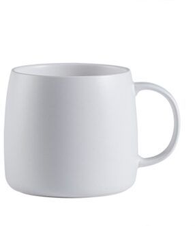 Eenvoudige Keramische Mok Porselein Matte Koffie Mok Creatieve Matte Pure Kleur Coffe Cugs Ontbijt Melk Kopje Koffie Set wit
