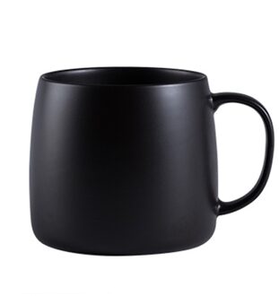 Eenvoudige Keramische Mok Porselein Matte Koffie Mok Creatieve Matte Pure Kleur Coffe Cugs Ontbijt Melk Kopje Koffie Set zwart