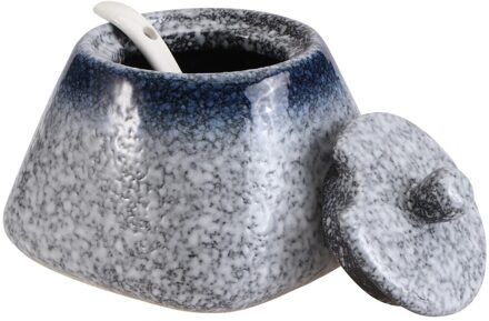 Eenvoudige Keramische Suikerpot Zout Pot Peper Opslag Jar Praktische Kruiden Pot Container Kruiderij Spice Box Houder Voor Thuis Kitc afbeelding 1